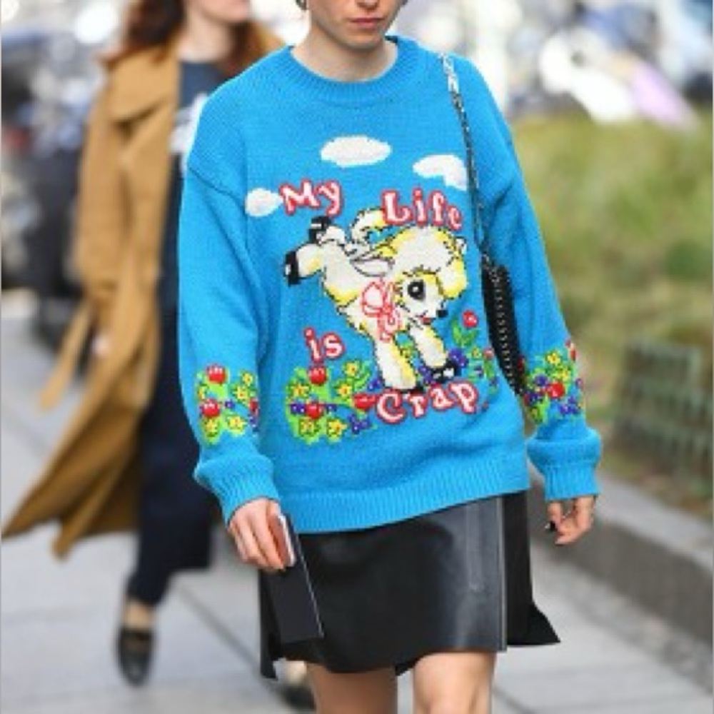 Marc Jacobs x Magda Archer my life is crap wool sweater - Picture 2 of 10